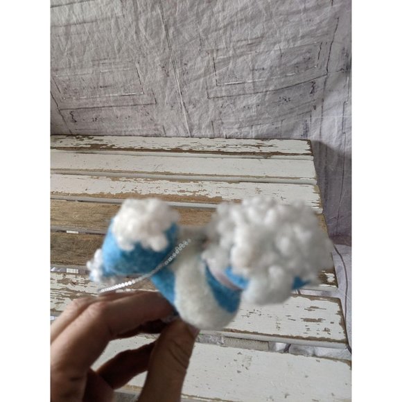 Target blue figurine poodle dog puppy ornament Xma - Picture 4 of 6